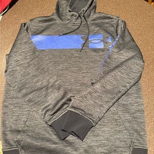 Under Armour Charcoal Hoodie with Blue Accent